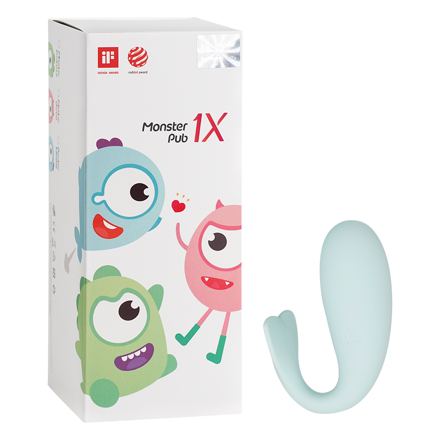 Vibrador a control remoto con APP Original Monster Pub 1x Excited Mr Whale Blue